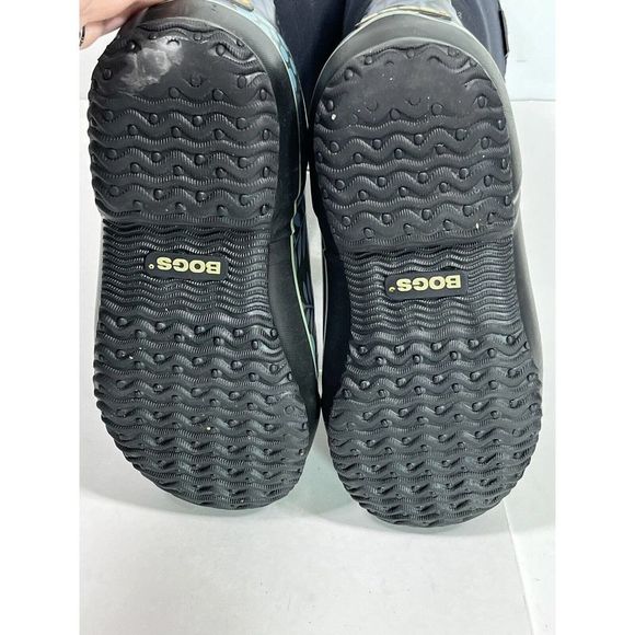 BOGS Womens Winterberry Blue Black Tall Waterproof Boots Size 8 US Mud Farming - Picture 8 of 13